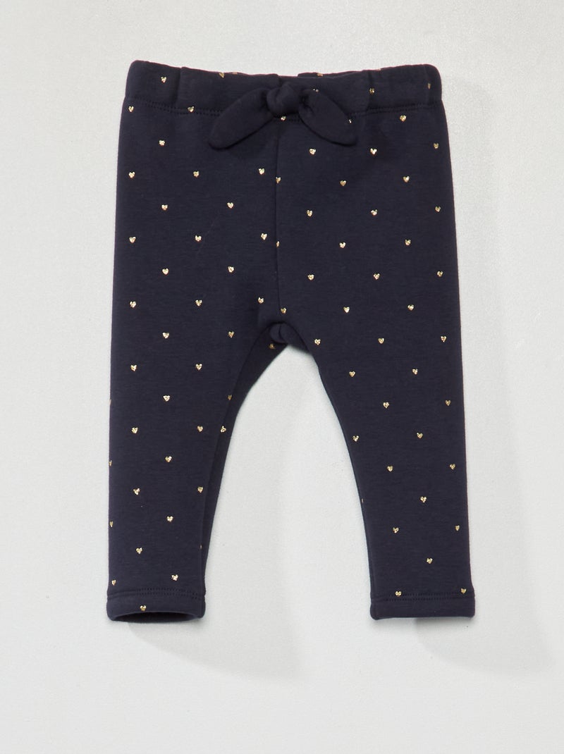 Pantalón de chándal con estampado  - Siempre más calidez AZUL - Kiabi