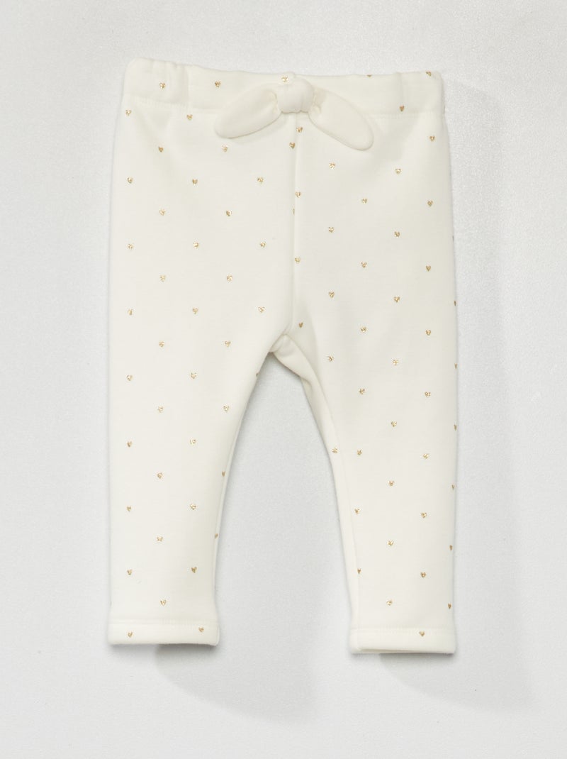 Pantalón de chándal con estampado  - Siempre más calidez BLANCO - Kiabi
