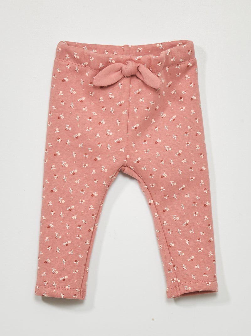 Pantalón de chándal con estampado  - Siempre más calidez ROSA - Kiabi
