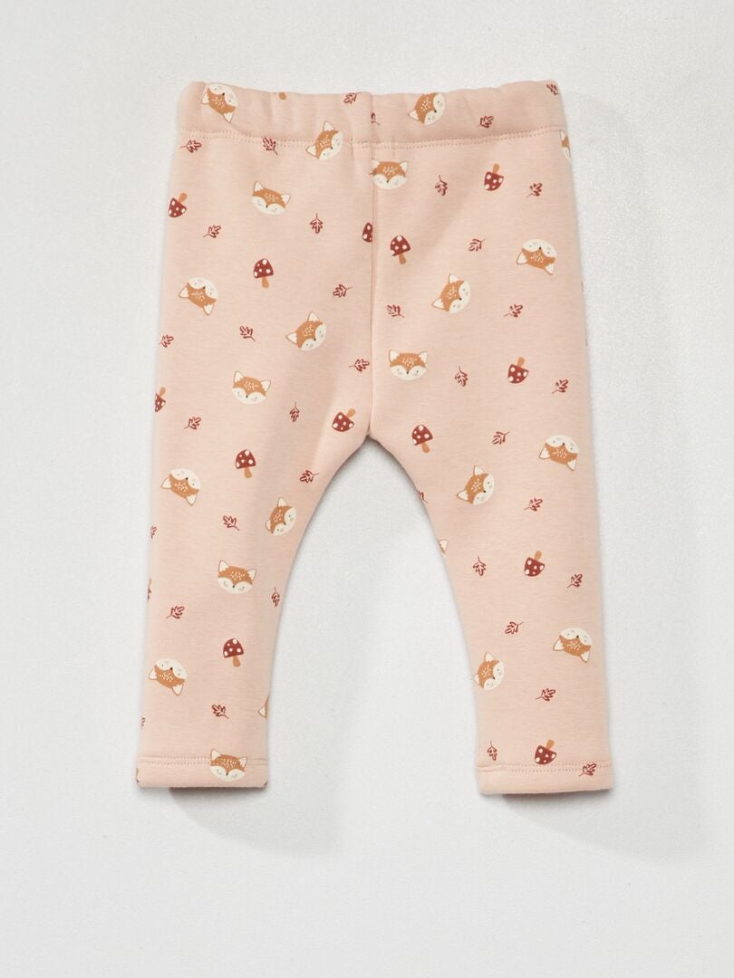 Pantalón de chándal con estampado  - Siempre más calidez ROSA - Kiabi