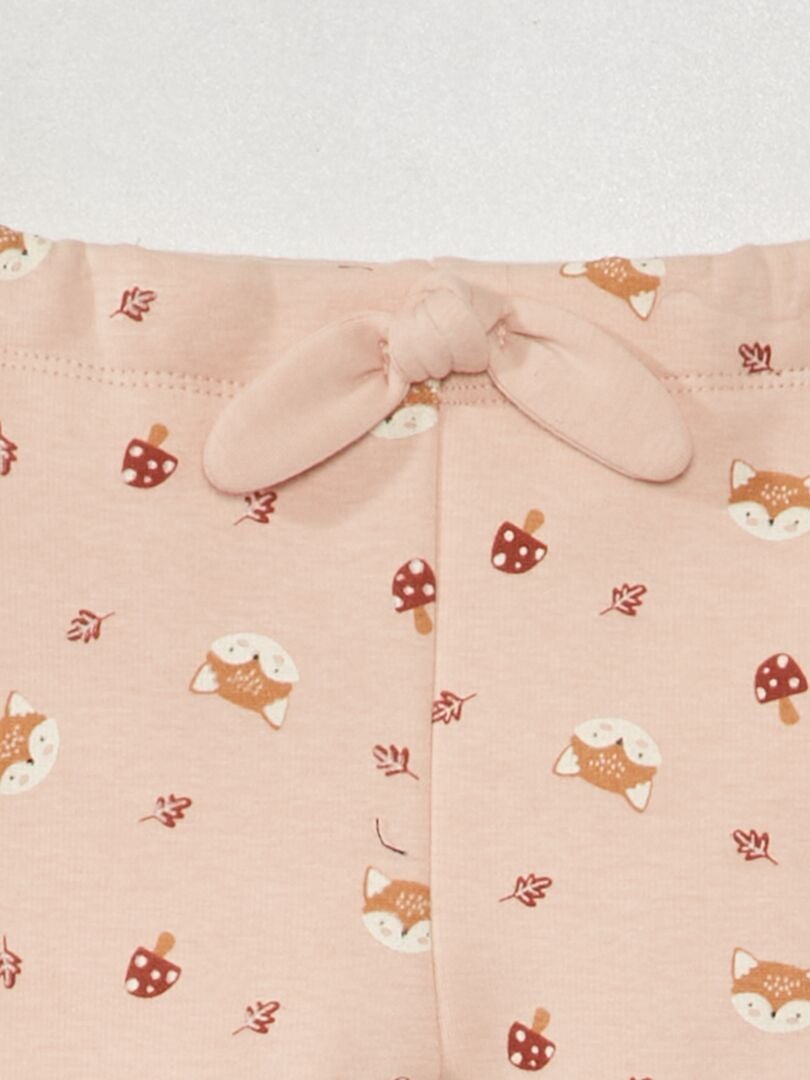 Pantalón de chándal con estampado  - Siempre más calidez ROSA - Kiabi