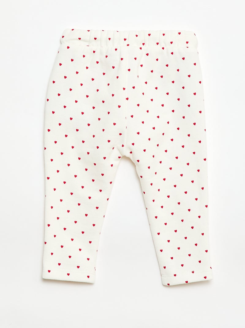 Pantalón de chándal con estampado Blanco - Kiabi