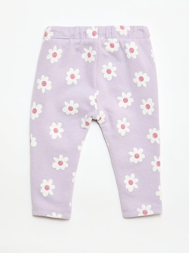 Pantalón de chándal con estampado Purpura - Kiabi