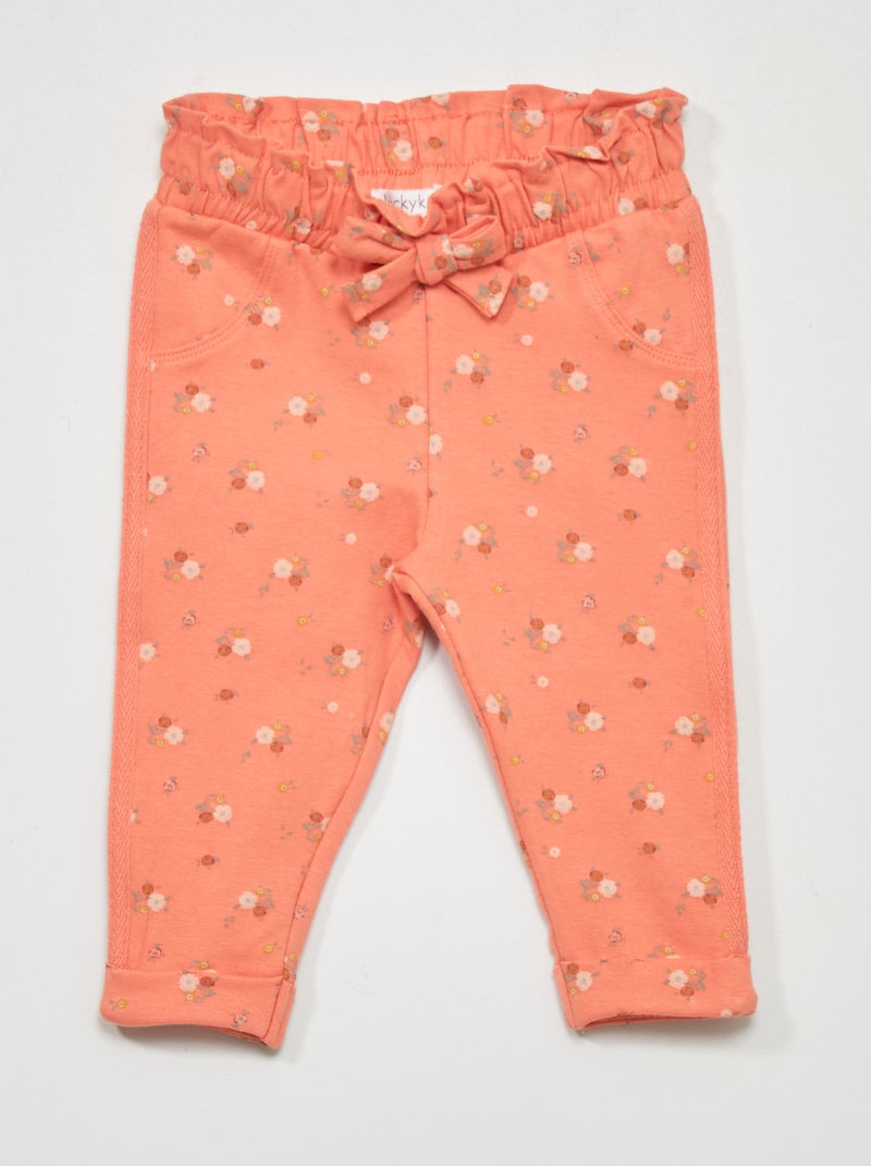 Pantalón de chándal con estampado ROSA - Kiabi