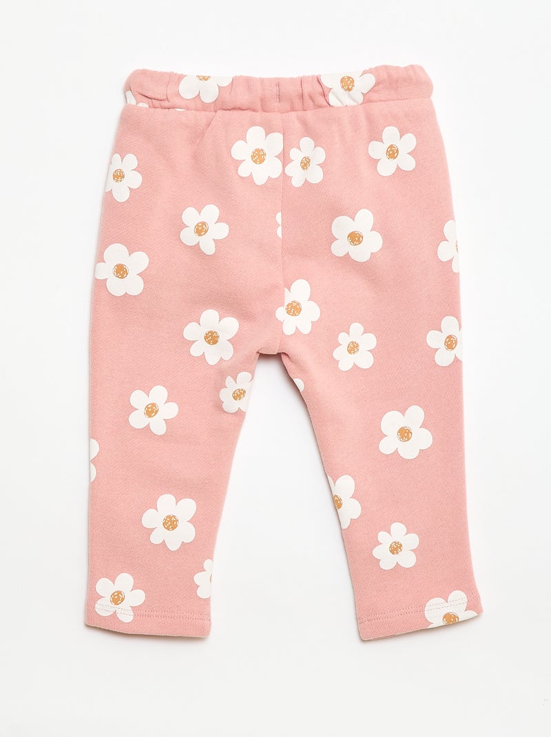 Pantalón de chándal con estampado Rosa - Kiabi