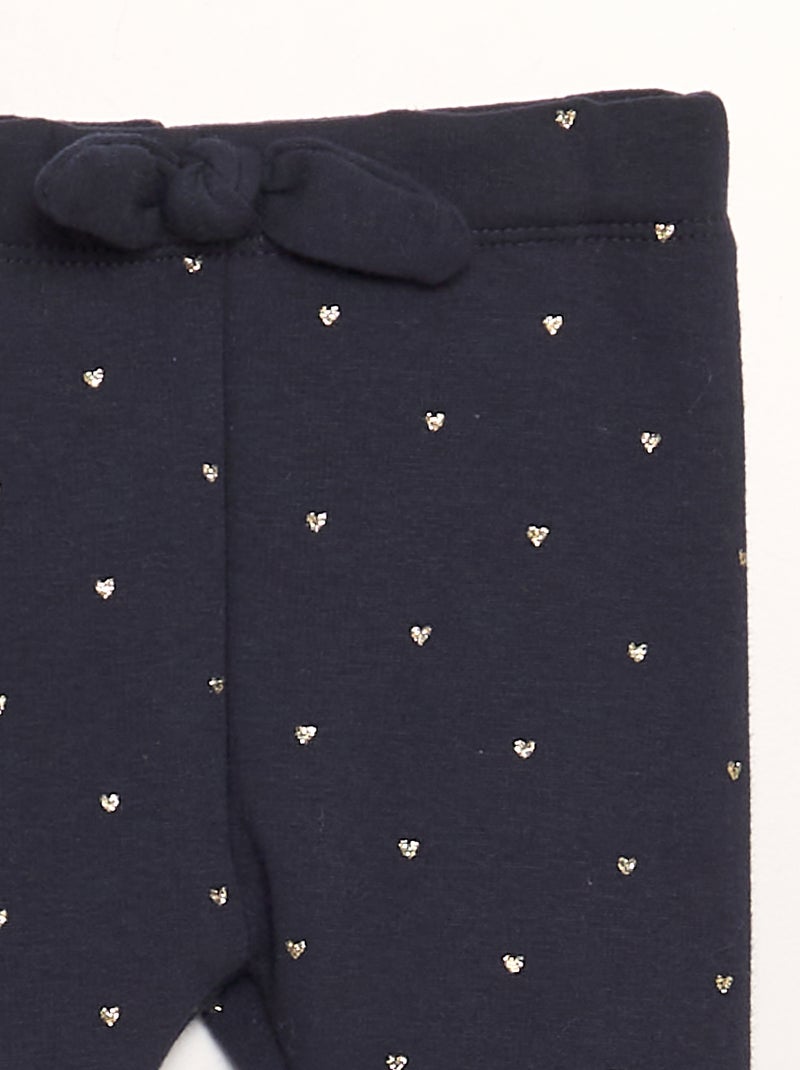 Pantalón de chándal con lazo AZUL - Kiabi