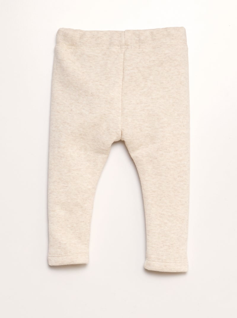 Pantalón de chándal con lazo BEIGE - Kiabi