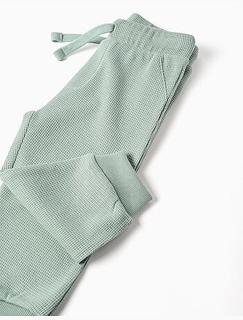 Pantalón de chándal con tela gofre y cordón
