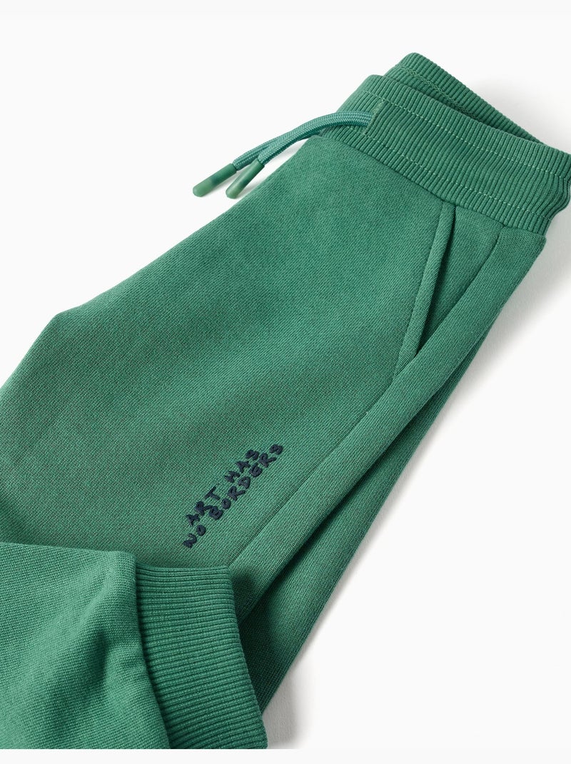 Pantalón de chándal de algodón con estampado Art Verde - Kiabi