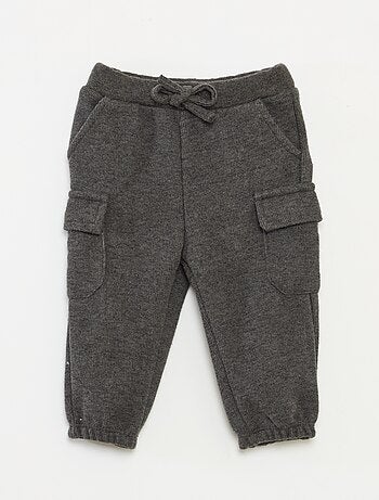 Jogging de canalé en algodón liso