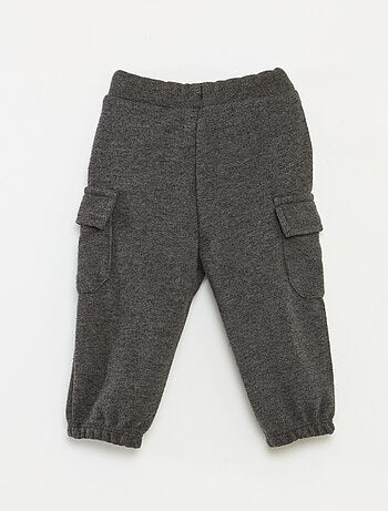 Jogging de canalé en algodón liso