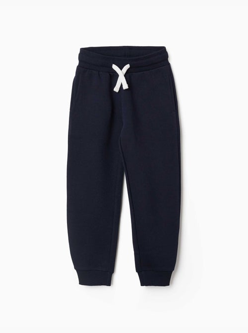 Pantalón de chándal de felpa ajustado con cordón - Kiabi