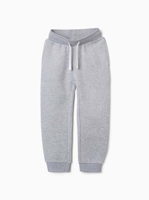 Pantalón de chándal de felpa ajustado con cordón - Kiabi