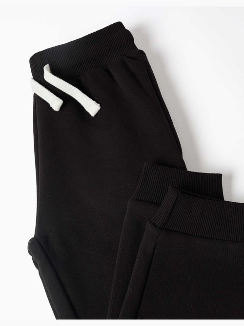 Pantalón de chándal de felpa ajustado con cordón - Kiabi