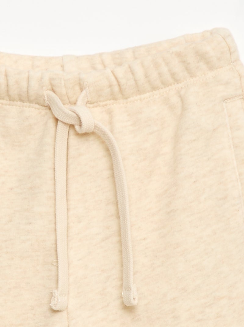 Pantalón de chándal de felpa Beige - Kiabi