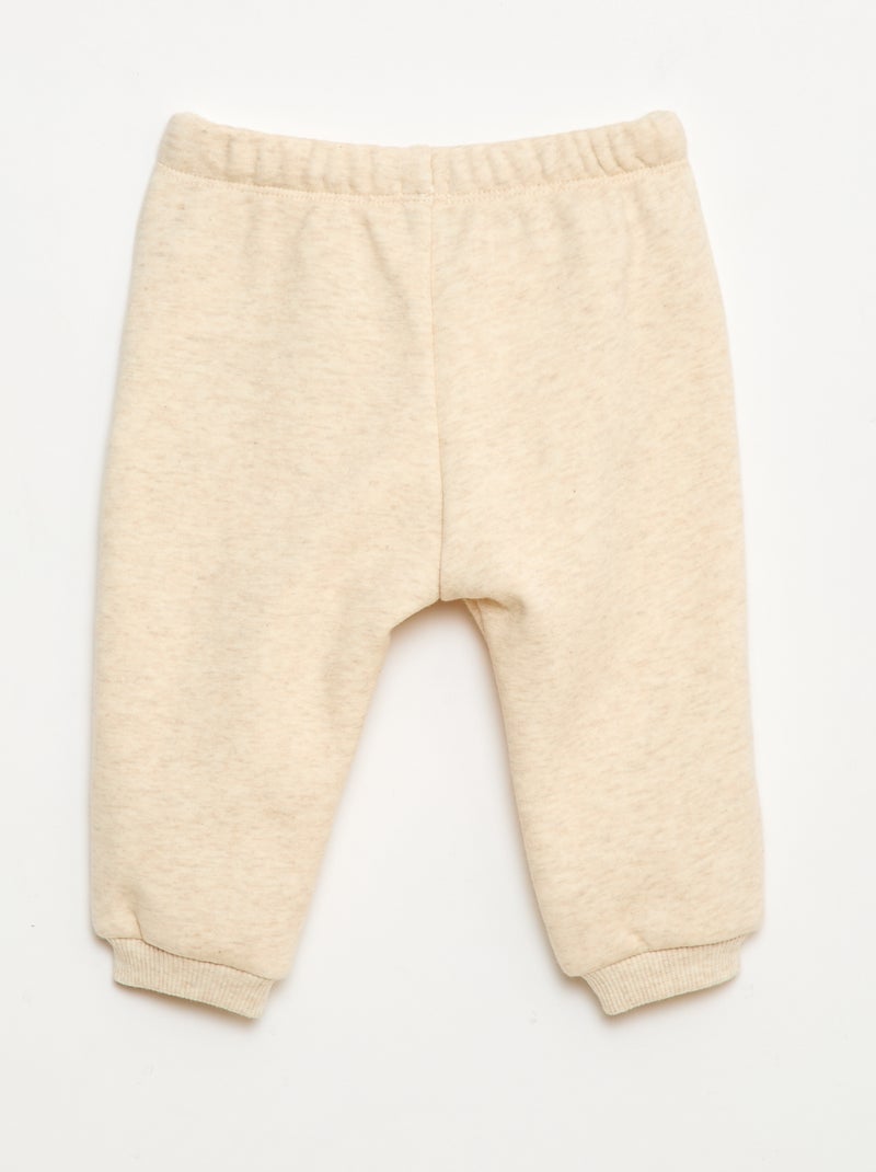 Pantalón de chándal de felpa Beige - Kiabi