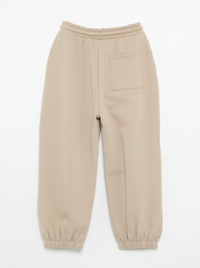 Pantalón de chándal de felpa Beige - Kiabi