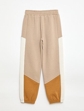 Pantalón de chándal de felpa con bloques de color
