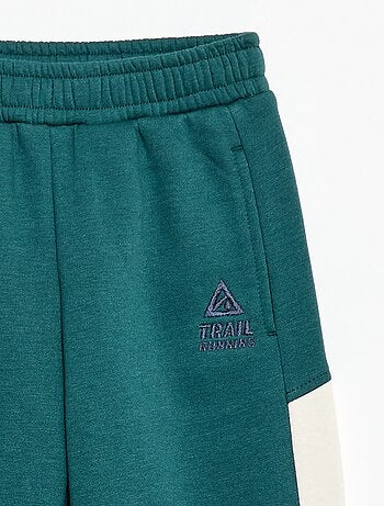 Pantalón de chándal de felpa con bloques de color