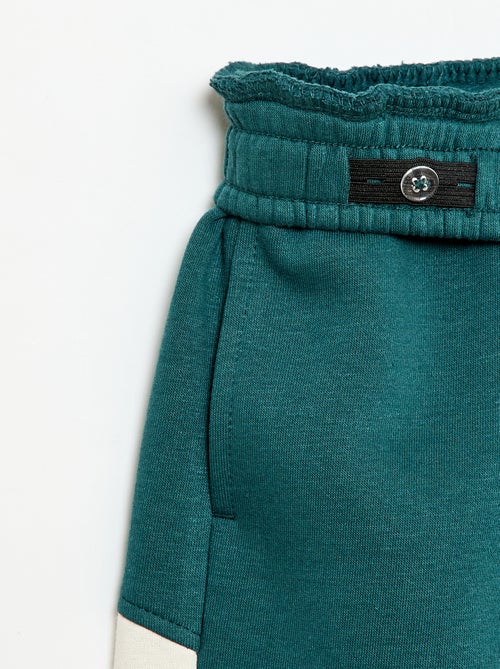 Pantalón de chándal de felpa con bloques de color - Kiabi