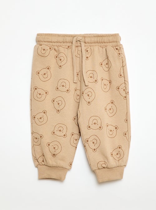 Pantalón de chándal de felpa con bolsillo canguro y orejas de fantasía - Kiabi