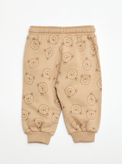 Pantalón de chándal de felpa con bolsillo canguro y orejas de fantasía - Kiabi