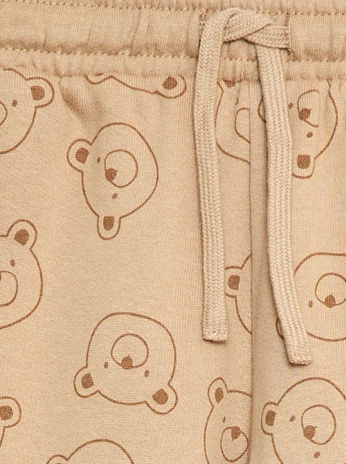 Pantalón de chándal de felpa con bolsillo canguro y orejas de fantasía - Kiabi