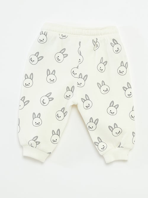 Pantalón de chándal de felpa con bolsillo canguro y orejas de fantasía - Kiabi