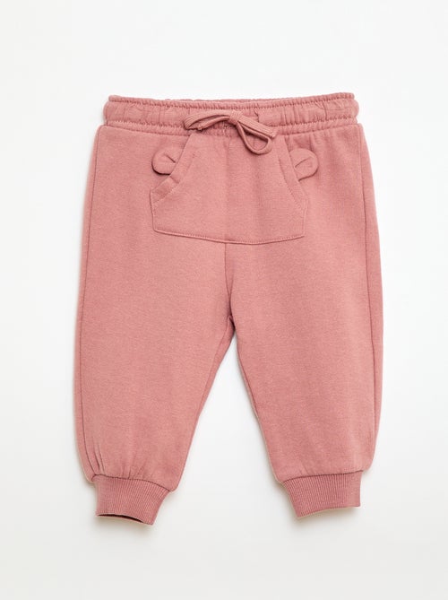 Pantalón de chándal de felpa con bolsillo canguro y orejas de fantasía - Kiabi