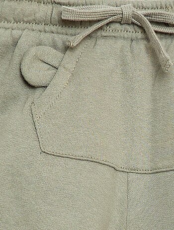 Pantalón de chándal de felpa con bolsillo canguro y orejas de fantasía