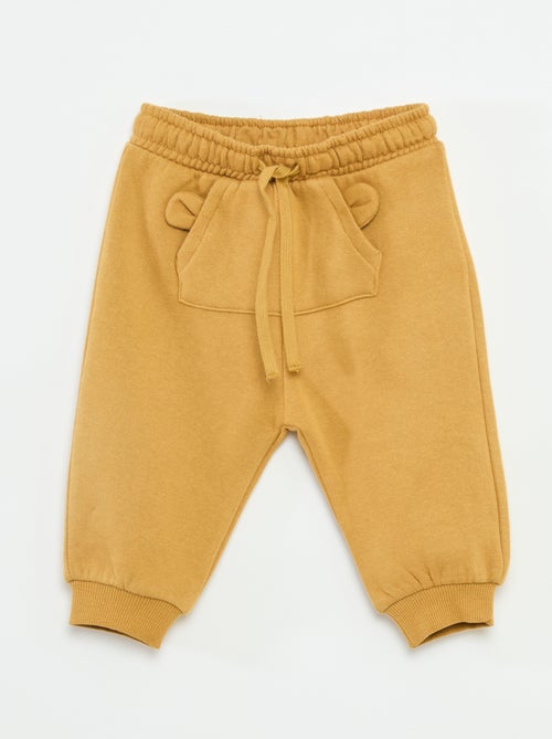 Pantalón de chándal de felpa con bolsillo tipo canguro y orejas fantasía - Kiabi