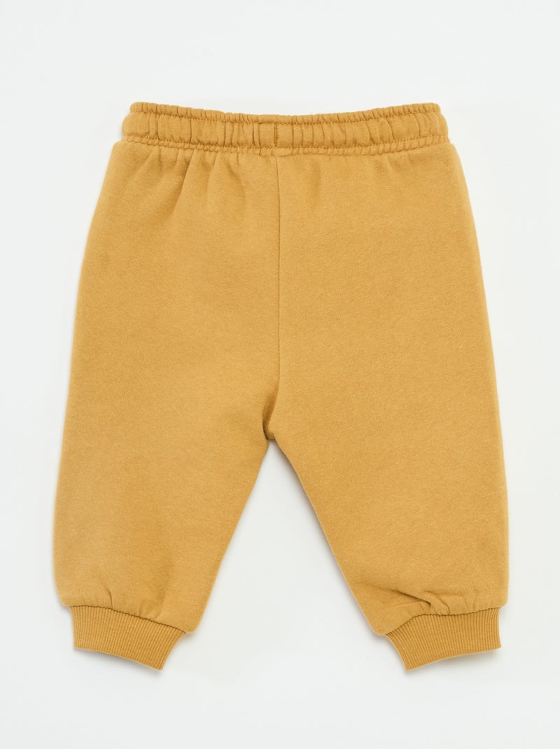 Pantalón de chándal de felpa con bolsillo tipo canguro y orejas fantasía Beige - Kiabi