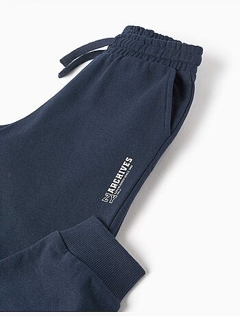 Pantalón de chándal de felpa con bolsillos y estampado ZY