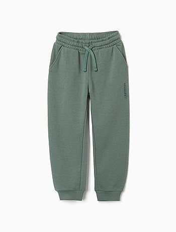 Pantalón de chándal de felpa con bolsillos y estampado ZY