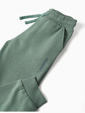 Pantalón de chándal de felpa con bolsillos y estampado ZY