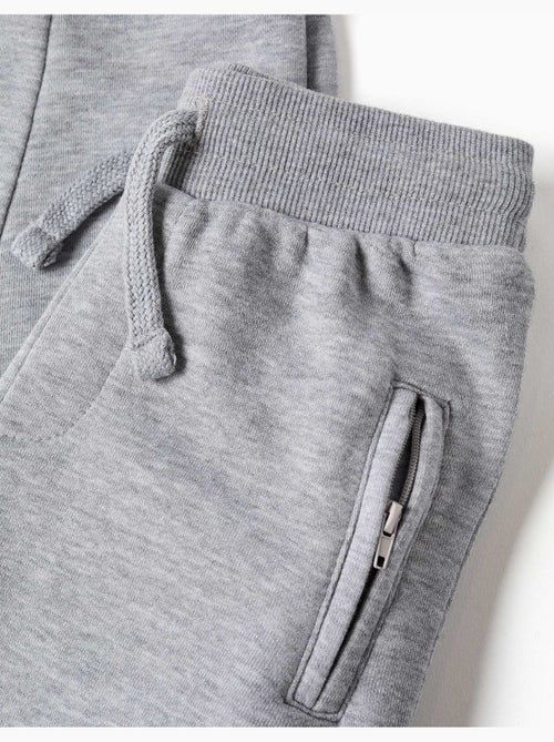 Pantalón de chándal de felpa con cordón y bolsillos - Kiabi