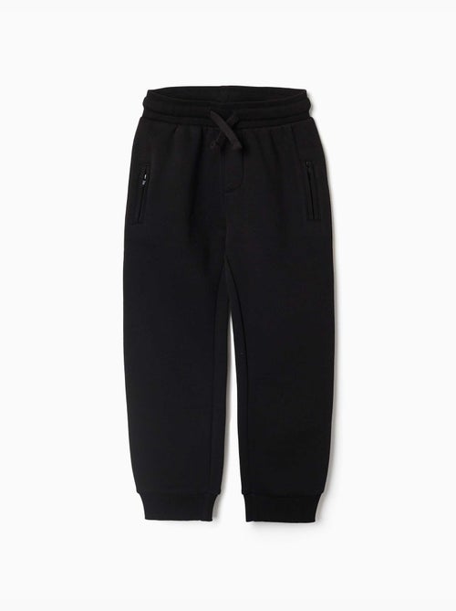 Pantalón de chándal de felpa con cordón y bolsillos - Kiabi