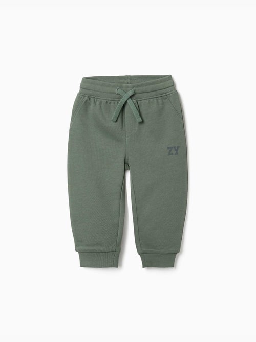Pantalón de chándal de felpa con cordón y estampado - Kiabi Pantalón de chándal de felpa con cordón y estampado - Kiabi
