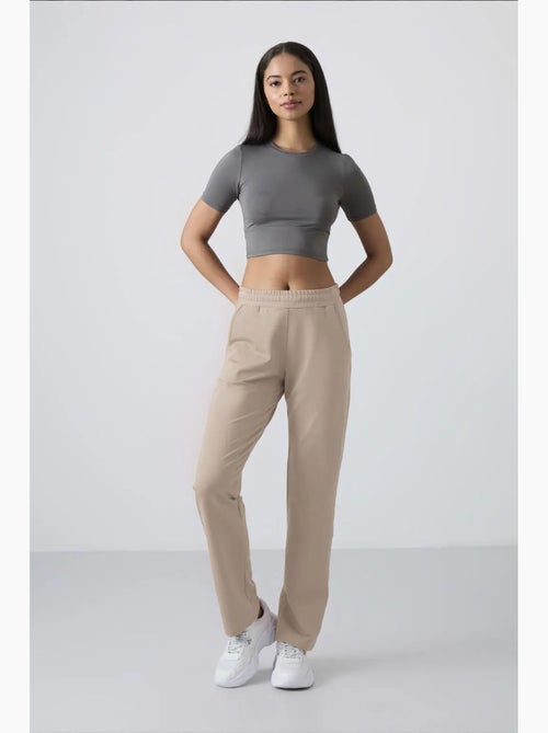 Pantalón de chándal de felpa de pernera recta para mujer tommy - Kiabi