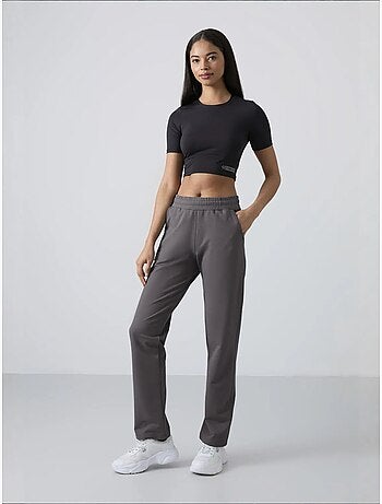 Pantalón de chándal de felpa de pernera recta para mujer tommy
