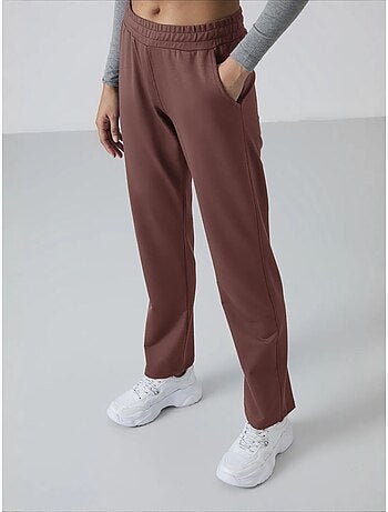 Pantalón de chándal de felpa de pernera recta para mujer tommy