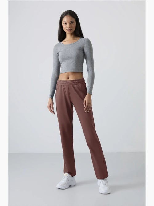 Pantalón de chándal de felpa de pernera recta para mujer tommy - Kiabi