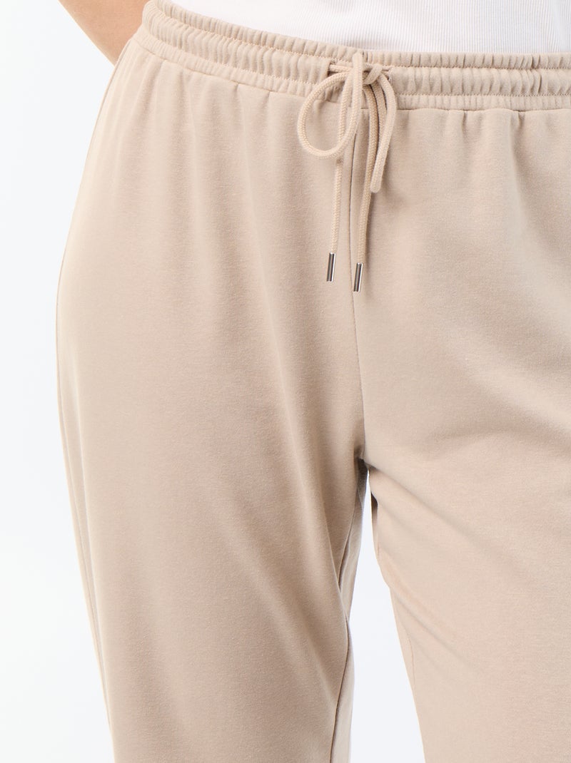 Pantalón de chándal de felpa francesa Beige - Kiabi