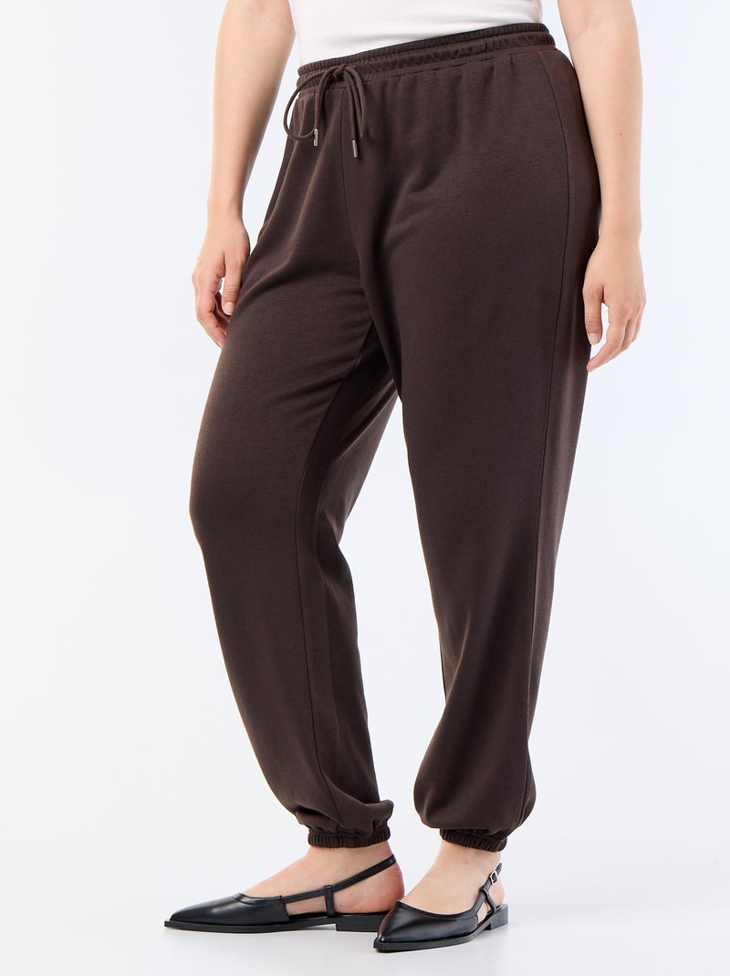 Pantalón de chándal de felpa francesa Marron - Kiabi