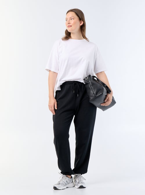 Pantalón de chándal de felpa francesa - Kiabi Pantalón de chándal de felpa francesa - Kiabi