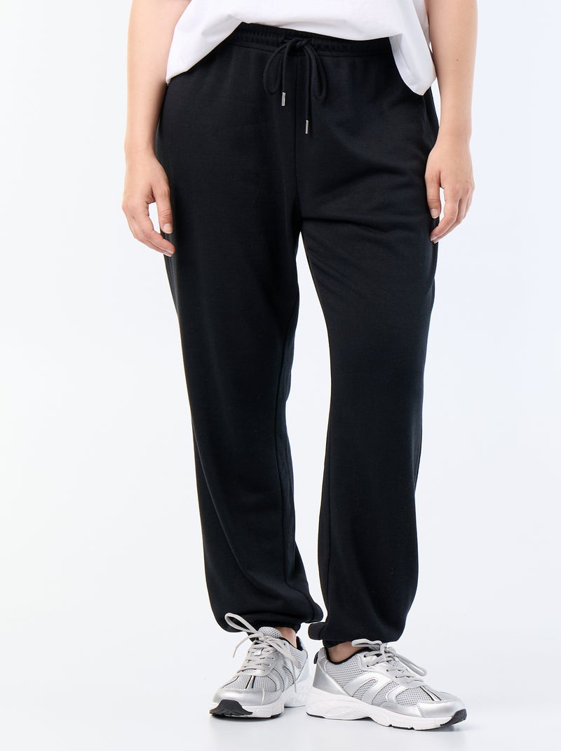 Pantalón de chándal de felpa francesa Negro - Kiabi