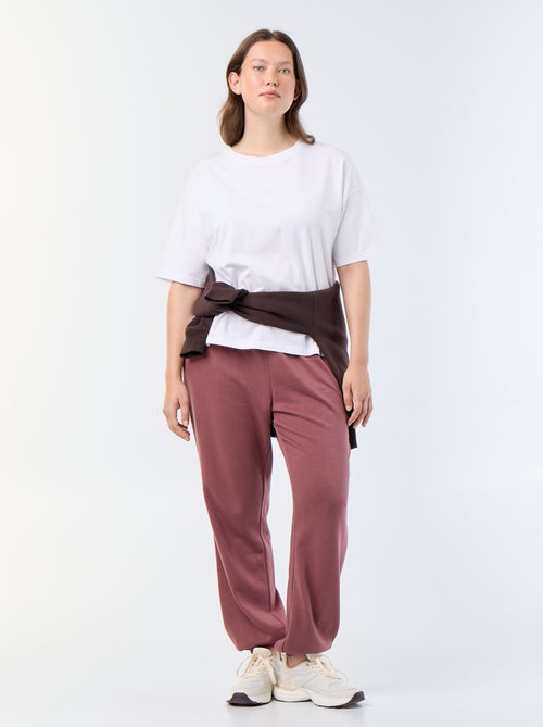 Pantalón de chándal de felpa francesa - Kiabi Pantalón de chándal de felpa francesa - Kiabi