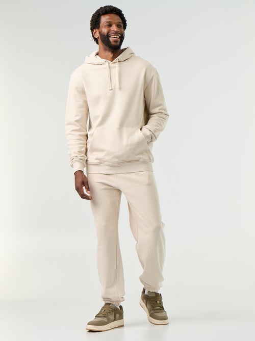 Pantalón de chándal de felpa liso - Kiabi