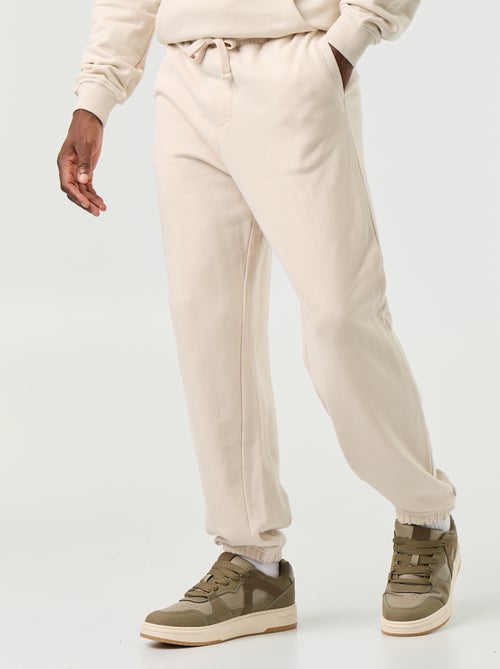 Pantalón de chándal de felpa liso - Kiabi