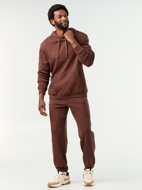 Pantalón de chándal de felpa liso - Kiabi
